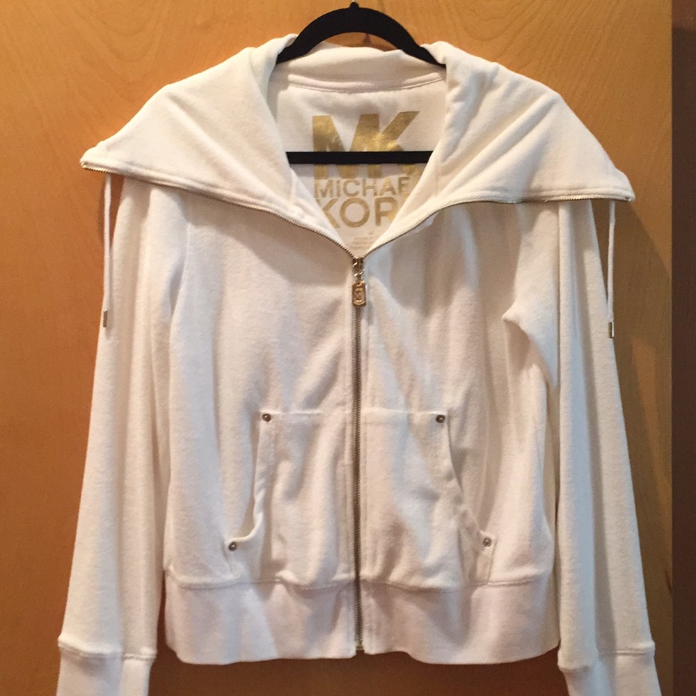 Michael Kors White Terry Jacket
